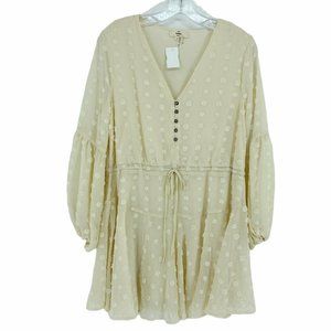 New Entro Women's Size Small Sheer Dress Swiss Dot